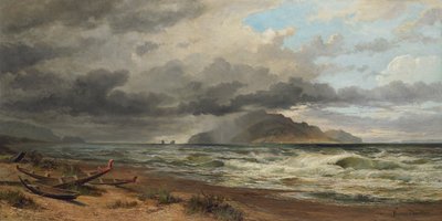 Cook Strait, Nieuw-Zeeland door Nicholas Chevalier